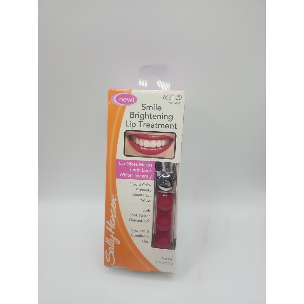 NIB Sally Hansen Smile Brightening Lip Treatment /Lip Gloss, Radiant (6631-20)